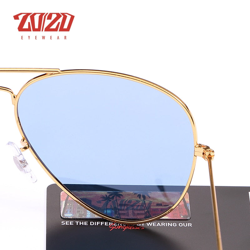 20/20 Unisex Full Rim Square Alloy Polarized Sunglasses 17019 - UV Protection for Driving, Outdoor Sports & Fashion Accessories