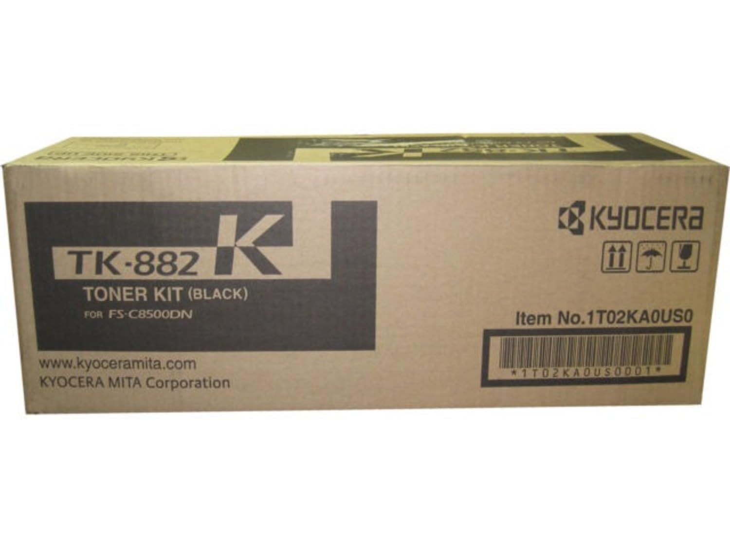 Kyocera TK-882K 1T02KA0US0 Black Toner Cartridge - Compatible with Kyocera ECOSYS FS-C8500DN Color Laser Printer | High Yield 25,000 Pages | Perfect for Office Printing & Business Documents