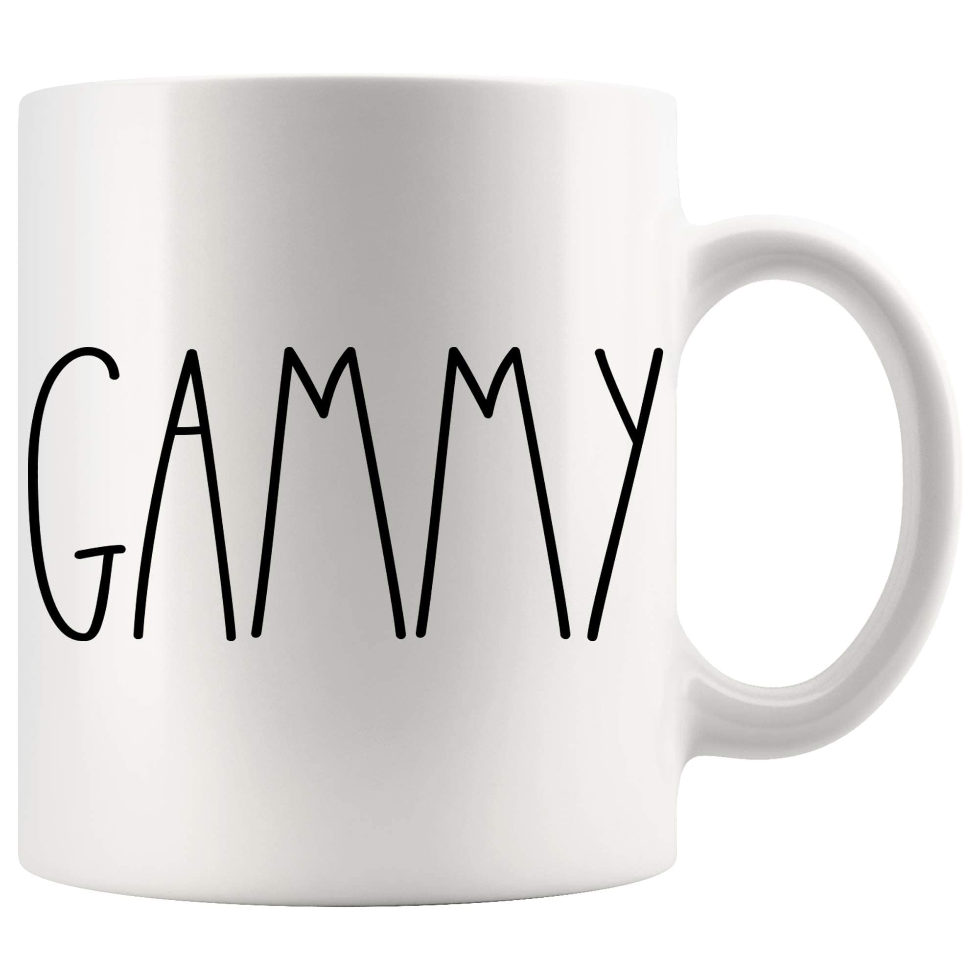 Rae Dunn Inspired Gammy Coffee Mug - 11oz White Ceramic Cup for Mother's Day, Birthday & Family Gifts - Best Gammy Ever Coffee Cup - Perfect for Home, Office & Coffee Lovers