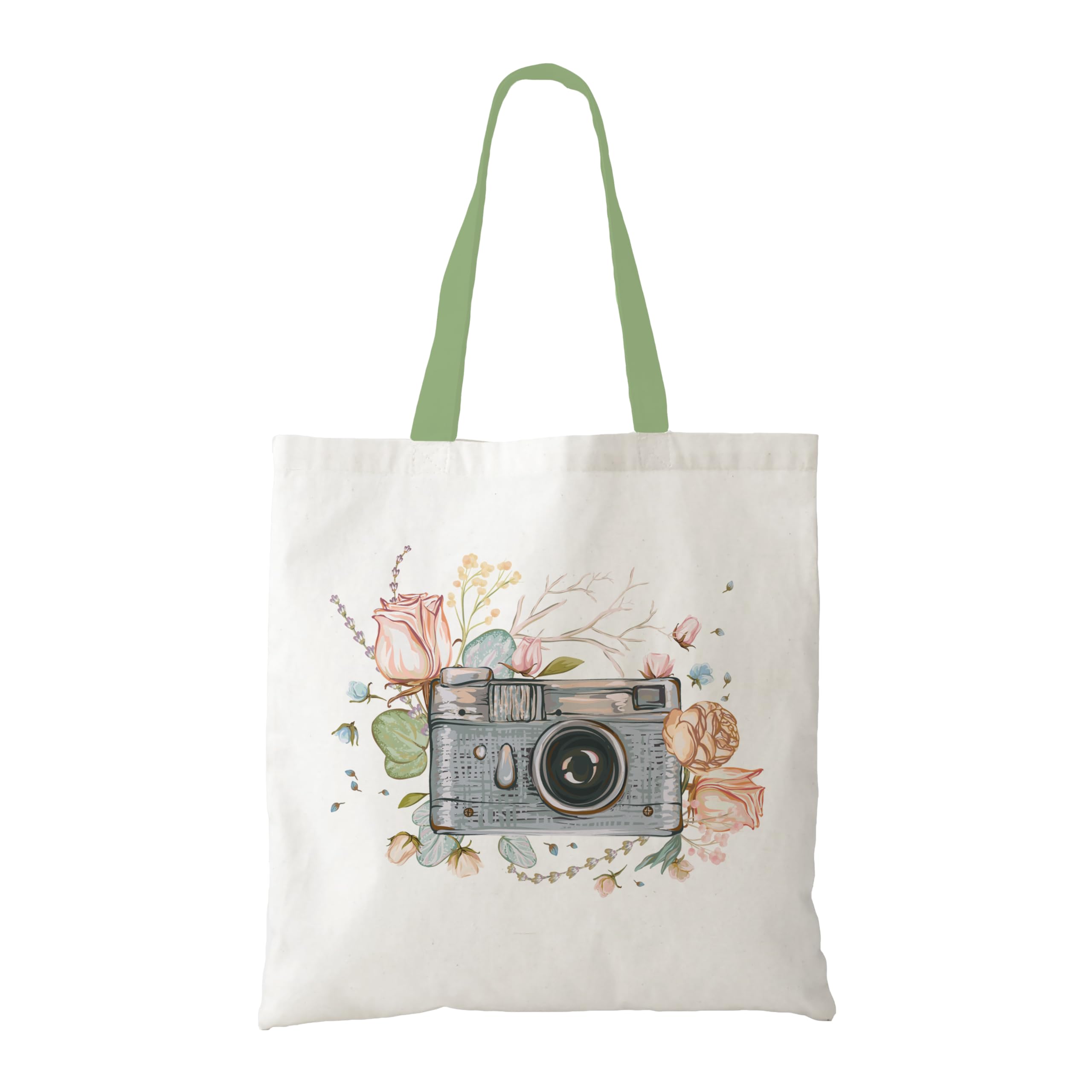 Vintage Camera Art Canvas Tote Bag for Women - Purple Tree Printed Cotton Shopper, Stylish Reusable Grocery Bag (1 Piece) - Perfect for Shopping, Beach, Work & Travel Accessories