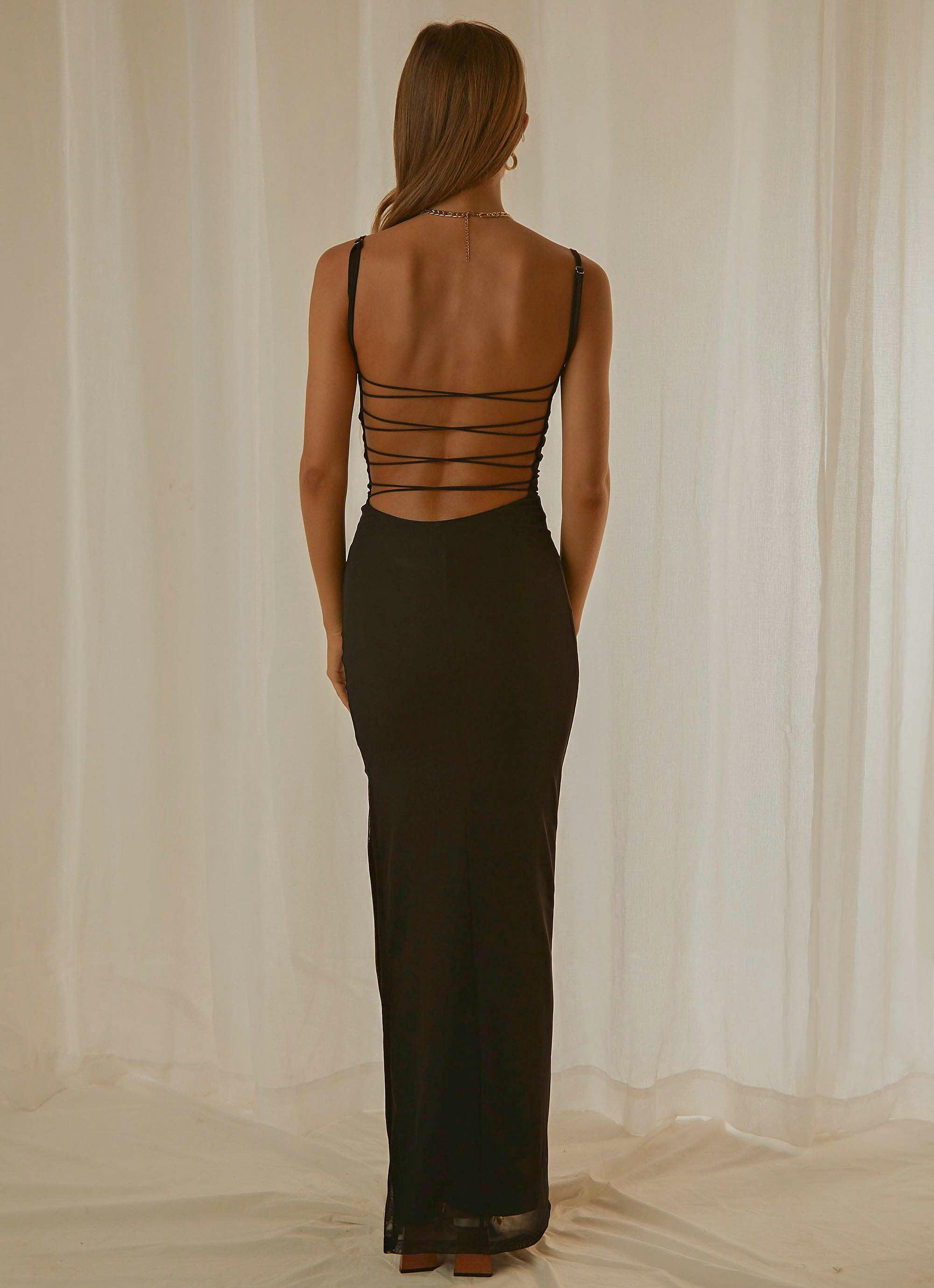Heading West Maxi Dress in Noir - Elegant Long Flowy Dress for Women, Perfect for Summer, Beach, Vacations & Evening Parties