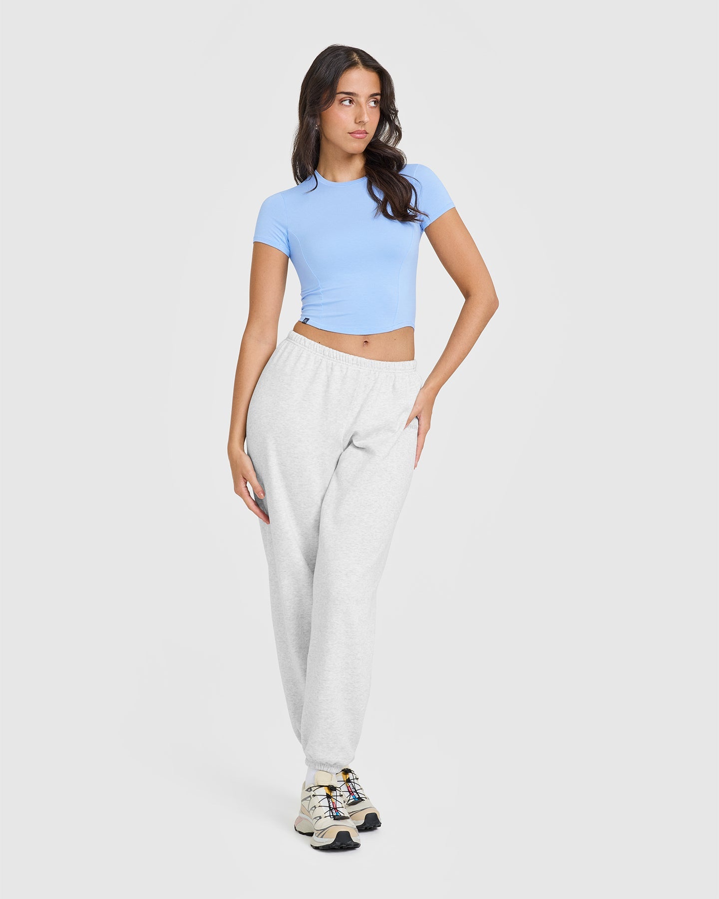 Mellow™ Soft Mid Short Sleeve T-Shirt for Men & Women | Comfortable Cotton Casual Tee in Powdered Blue | Perfect for Everyday Wear, Outings & Relaxing at Home