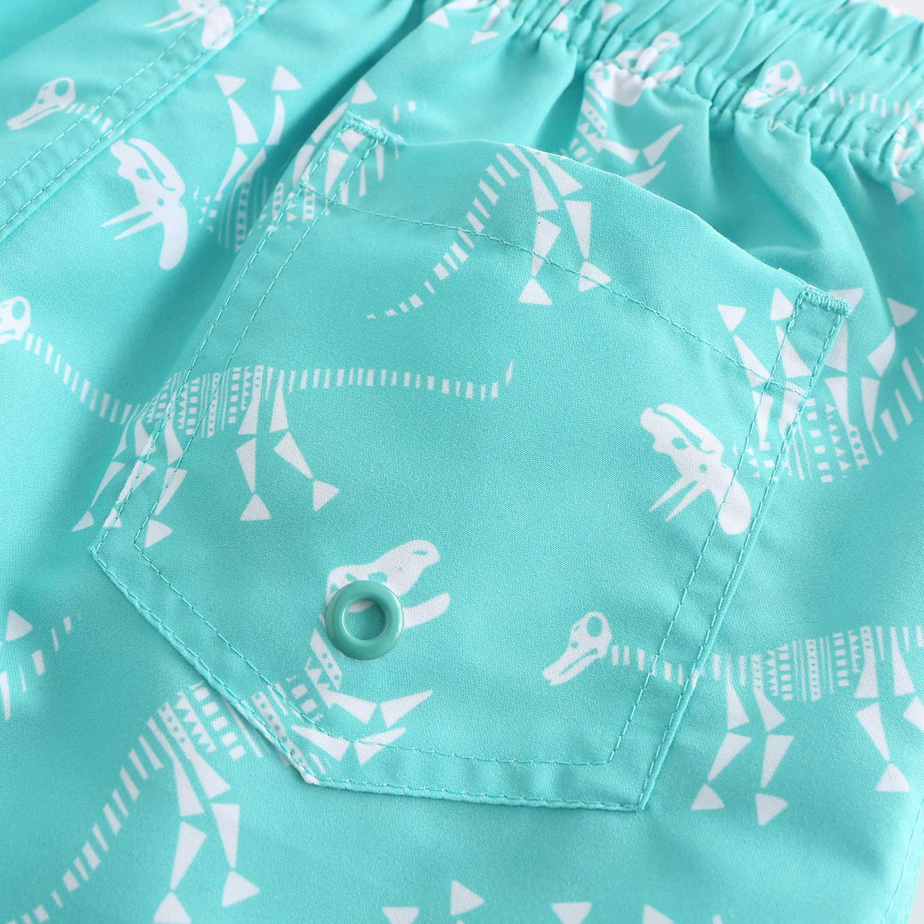 HowJoJo Boys' Dinosaur Swim Trunks - Quick Dry 3D Printed Swim Shorts with UPF 50+ Sun Protection - Perfect for Beach, Pool, and Summer Water Activities