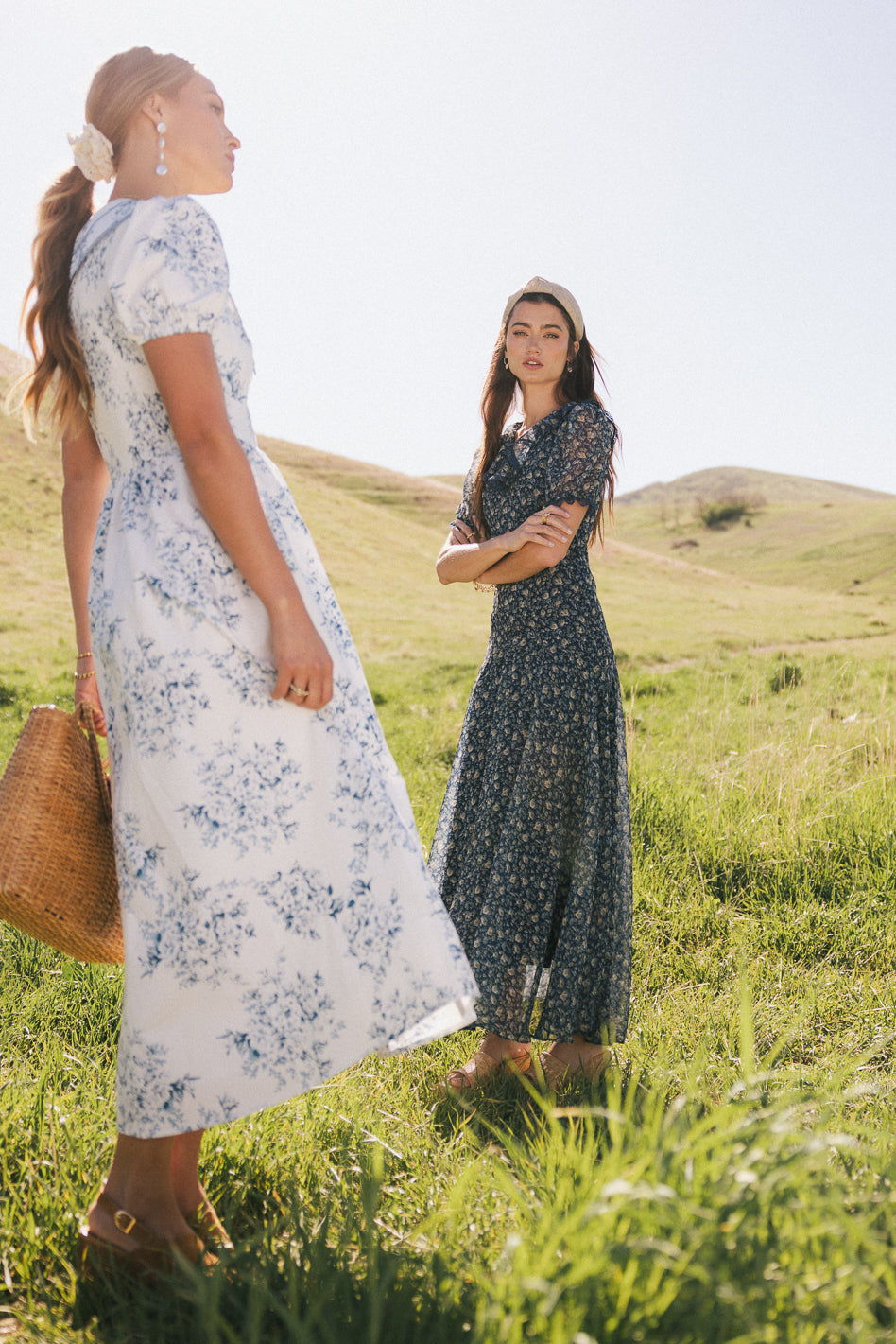 Kyrie Floral Midi Dress for Women - Elegant Summer Casual Dress with V-Neck & Flowy Skirt | Perfect for Beach Vacations, Date Nights & Garden Parties