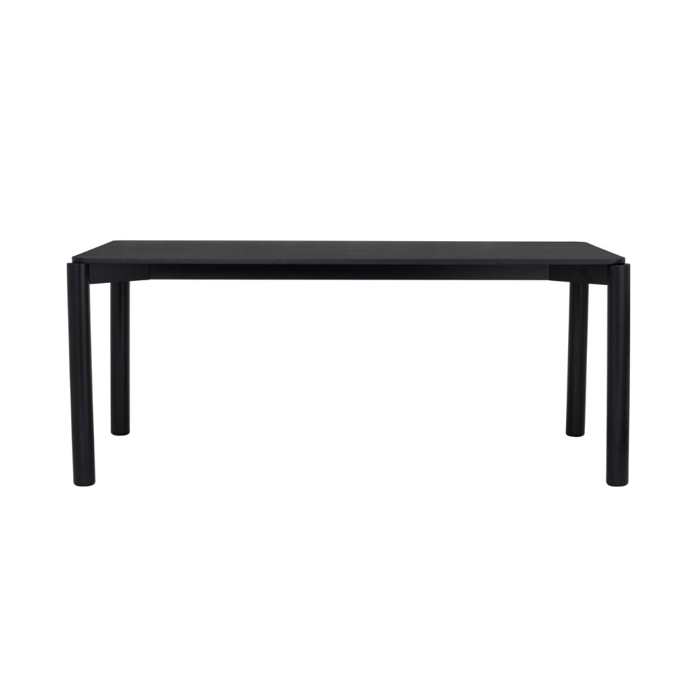 LONY 180cm Black Dining Table - Modern & Stylish for Home, Kitchen, and Dining Room Decor