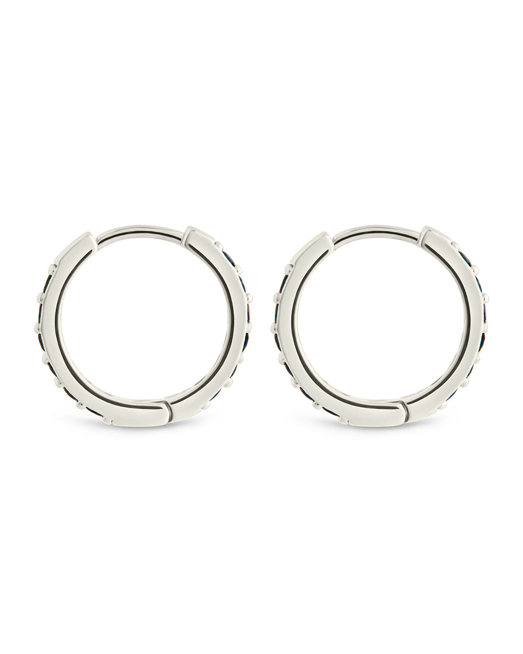 Zadie CZ Everyday Hoop Earrings - Sterling Silver Cubic Zirconia Huggie Hoops for Women | Perfect for Work, Date Night & Daily Wear