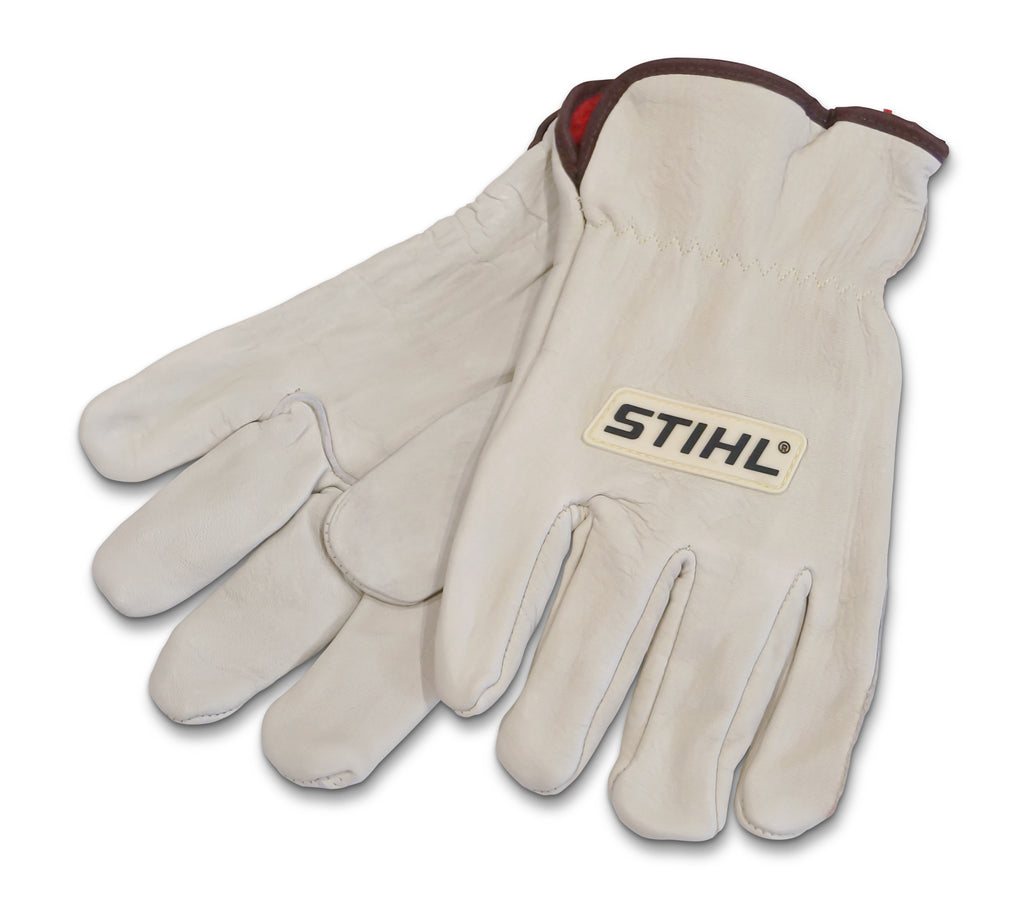 STIHL Premium Leather Work Gloves for Men & Women - Durable Gardening, Construction & Outdoor Protection Gloves - Perfect for Landscaping, Woodworking & Heavy Duty Tasks