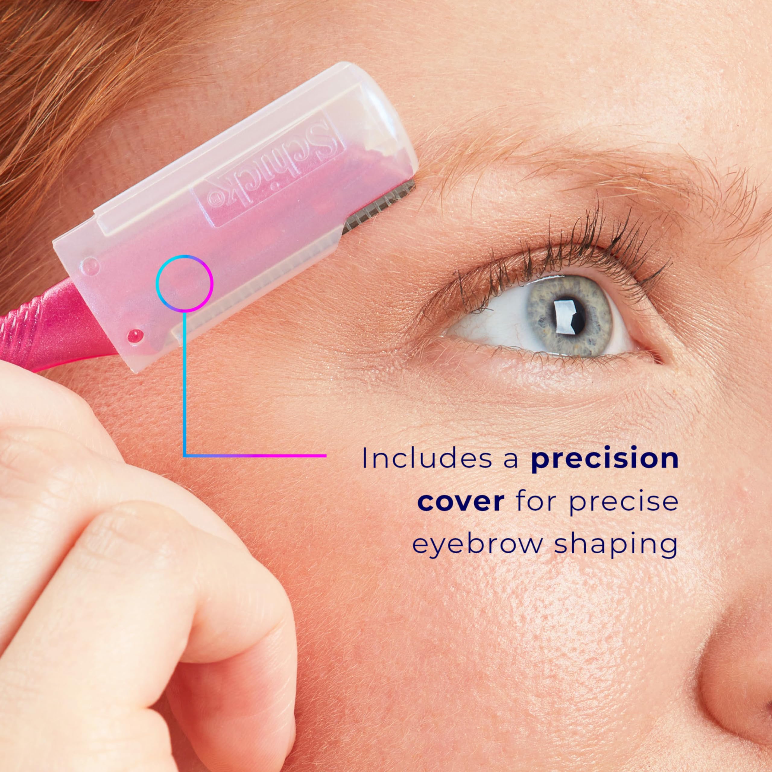 Schick Hydro Silk Touch-Up Dermaplaning Tool with Precision Cover - 3 Pack | Women's Facial Razor for Eyebrows & Peach Fuzz Removal | Smooth Skin Care & Makeup Prep | At-Home Dermaplaning & Beauty Routine Essential
