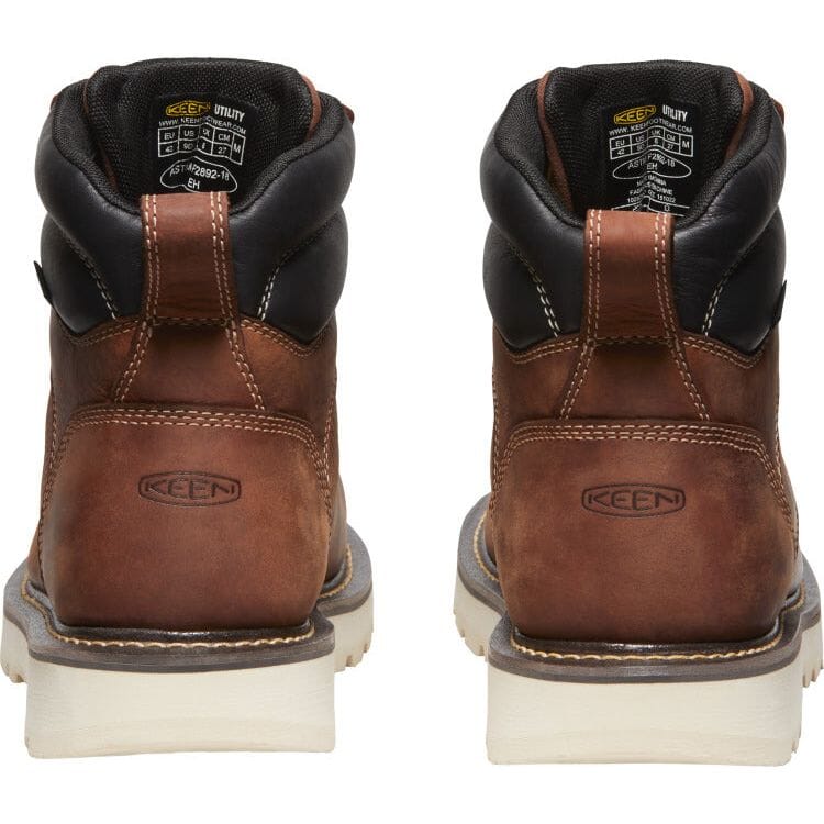 KEEN CINCINNATI 6 Waterproof Work Boots for Men - Soft Toe, Medium & Wide Width, 90° Heel - Ideal for Construction, Hiking & Outdoor Work