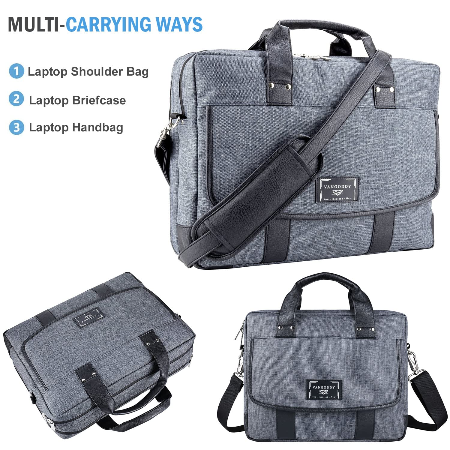 Waterproof 11.6-13 Inch Laptop Shoulder Bag - Compatible with iPad Pro 13-inch (M4), iPad Air 13-inch (M2) 2024, iPad Pro 12.9 inch - Perfect for Business Travel, Commuting & College Students