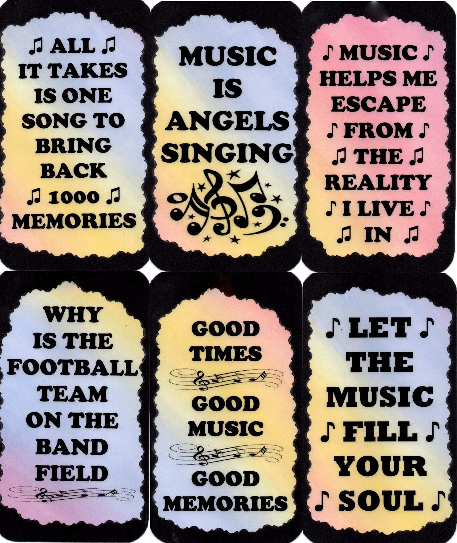 144-Piece Bulk Jumbo Music Refrigerator Magnets (3.5