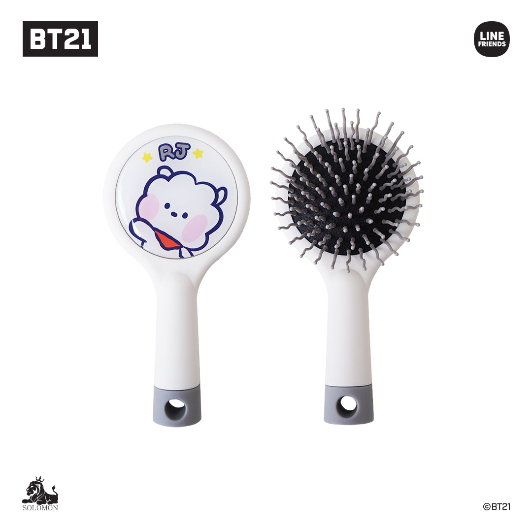 BT21 Mini Hairbrush - Cute Cartoon Hair Brush for Smooth & Tangle-Free Hair - Perfect for Kids, Travel & Home Use