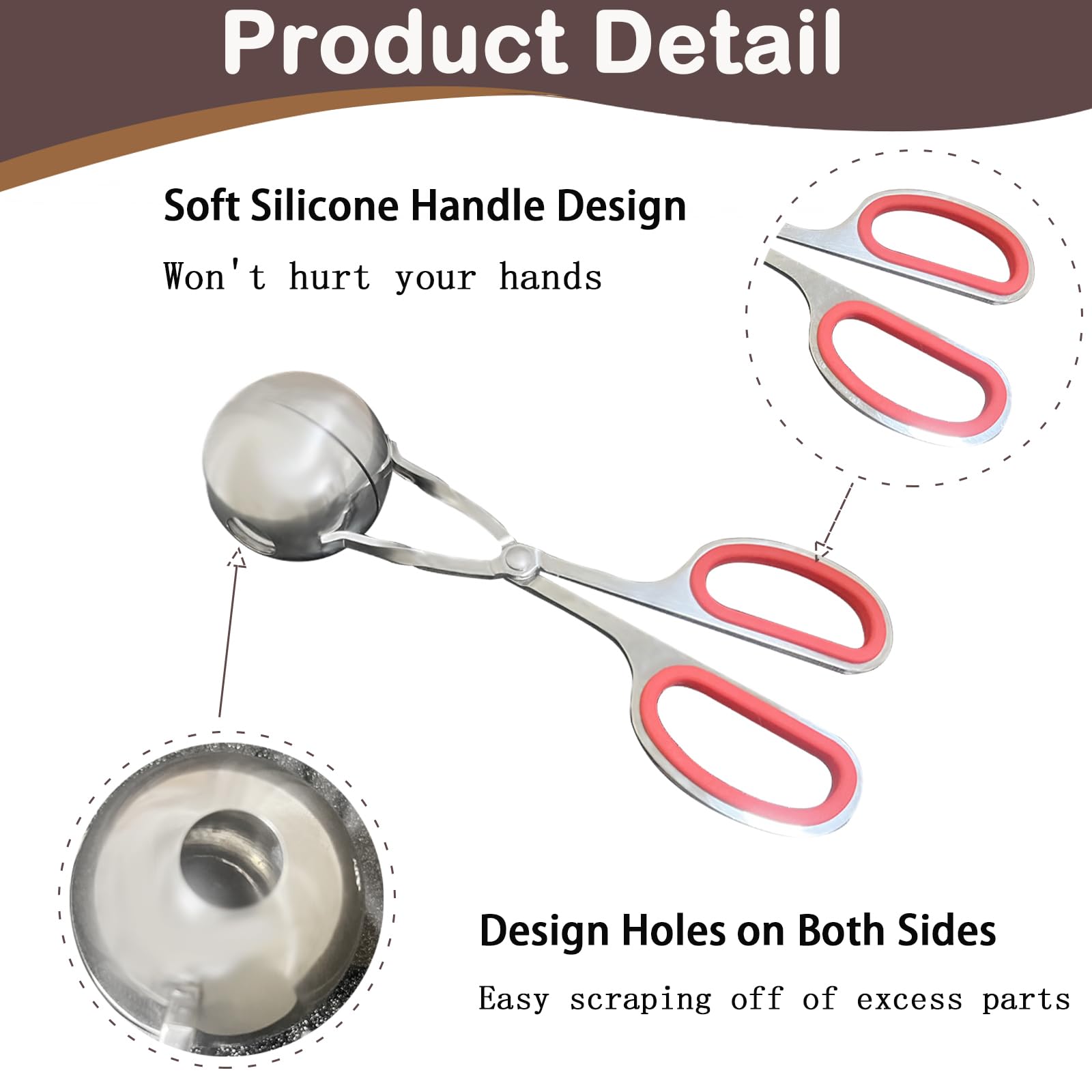 502Packs Non-Stick Meatball Maker Set - 2Pcs Meat Baller Tongs & Cake Pop Roller Tool with 100Pcs Lace Paper Doilies & 400Pcs Cupcake Liners - Perfect for Homemade Meatballs, Cake Pops, Party Food Prep & Baking Accessories