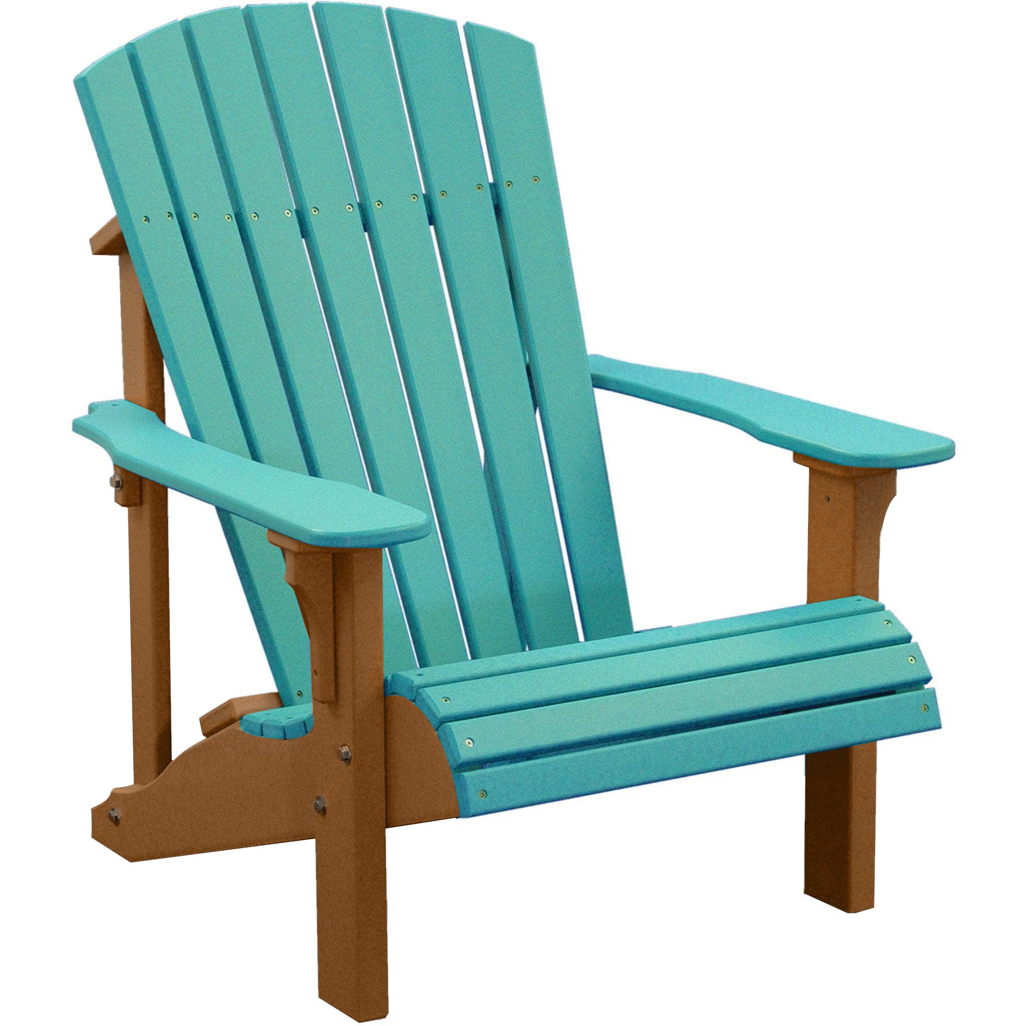 Aruba Blue on Chestnut Brown