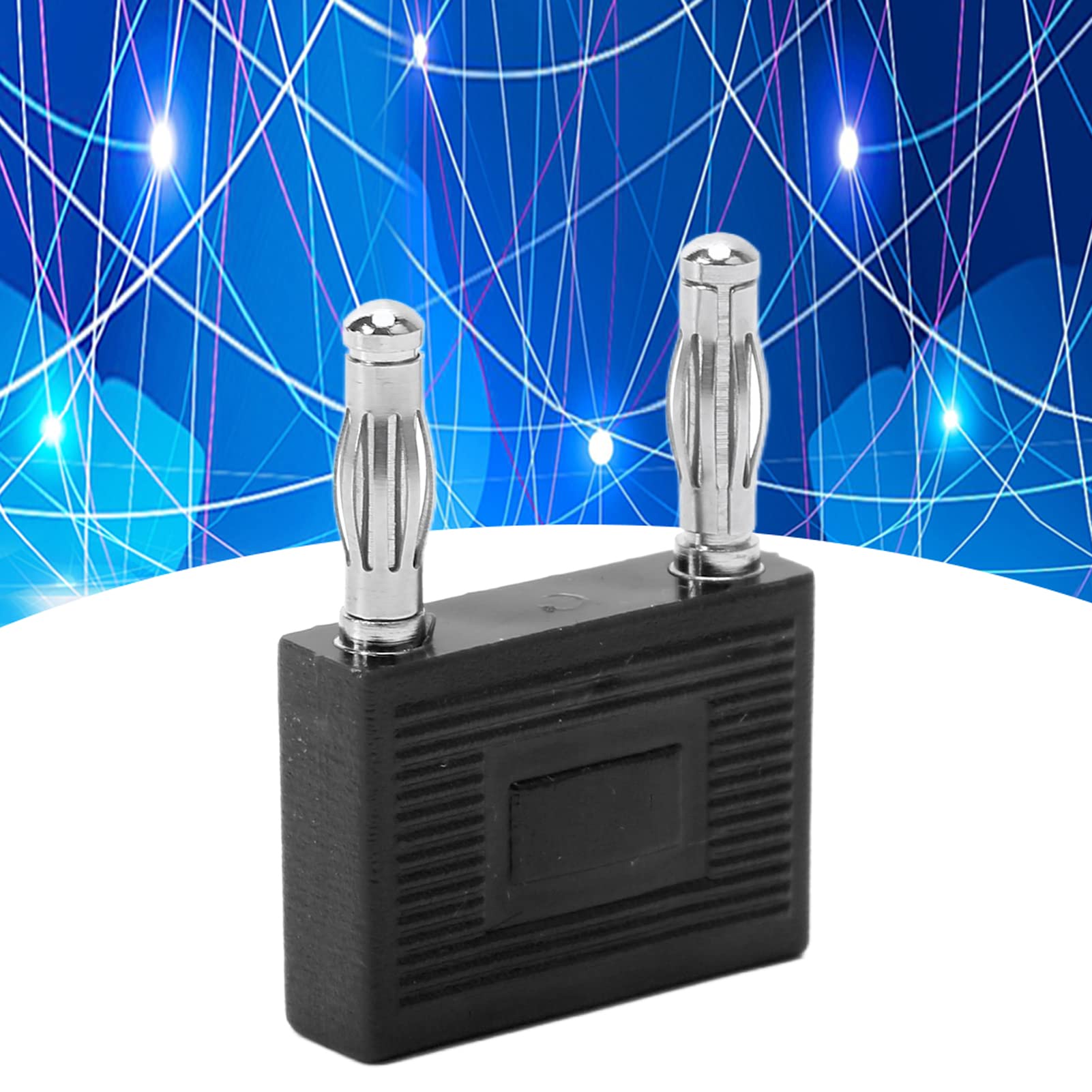 5PCS 4mm Double Row Banana Plug Speaker Connectors - Gold Plated Audio Cable Tips for Home Theater, Stereo System & Speaker Wire Connections (Black)