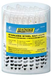 SEACHOICE Premium Stainless Steel Bait Knife - Sharp Fishing Fillet Knife for Cutting Bait, Cleaning Fish - Ideal for Saltwater Fishing, Boat Trips & Outdoor Adventures