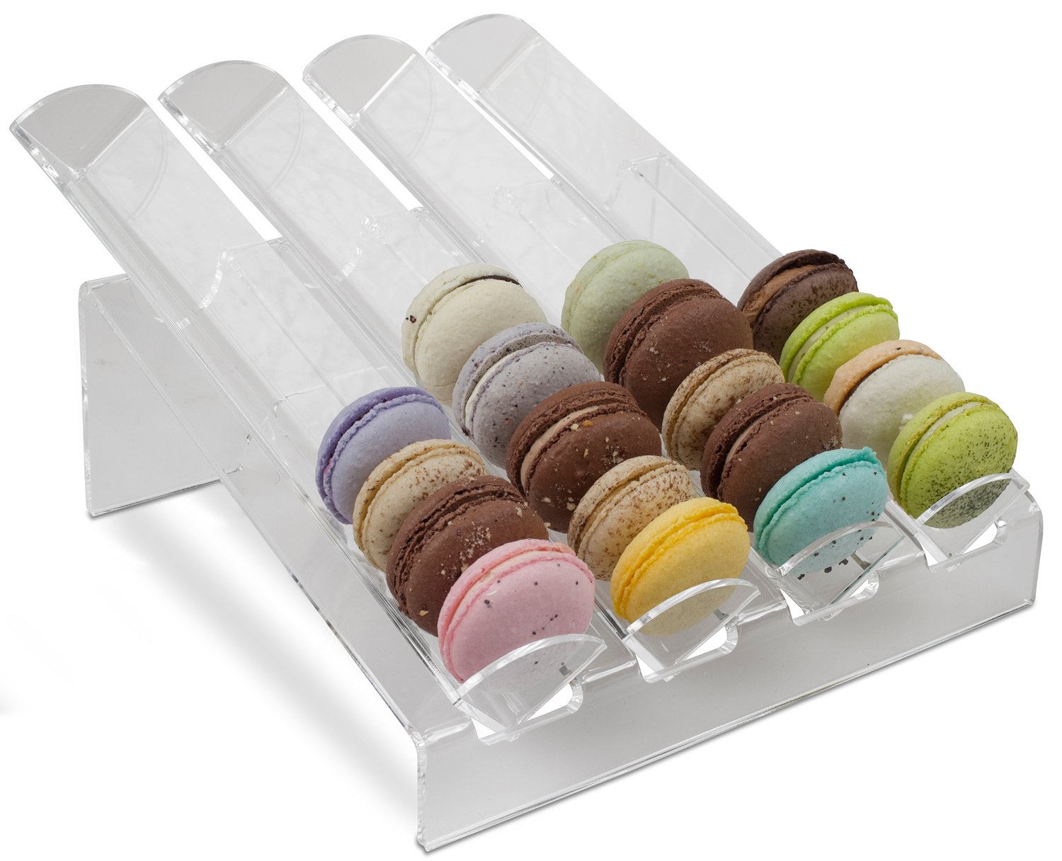 Martellato Macaron Cookie Display Stand - Elegant Dessert Holder for French Macarons, Cupcakes & Pastries - Perfect for Bakeries, Cafes & Home Kitchen Decor