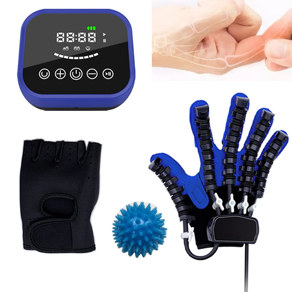 Finger and Hand Rehabilitation Robot Gloves - Recovery Equipment for Cerebral Palsy, Arthritis, Stroke & Hemiplegia Patients - Improve Mobility & Daily Activities