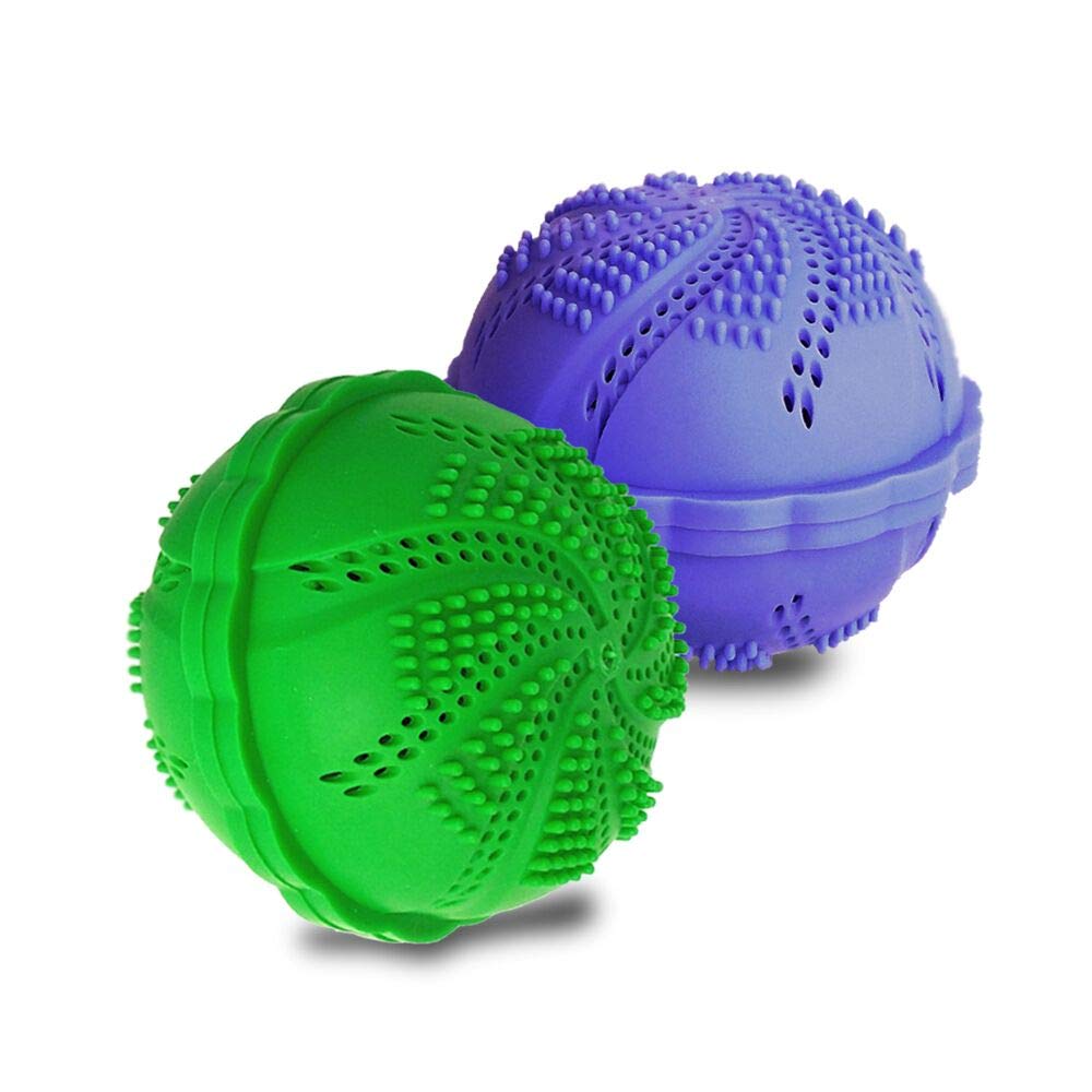 Eco-Friendly Laundry Wash Balls Set of 2 - 100% Natural Detergent Alternative for Clothes, Reusable & Chemical-Free Cleaning - Perfect for Sensitive Skin, Baby Clothes & Eco-Conscious Households