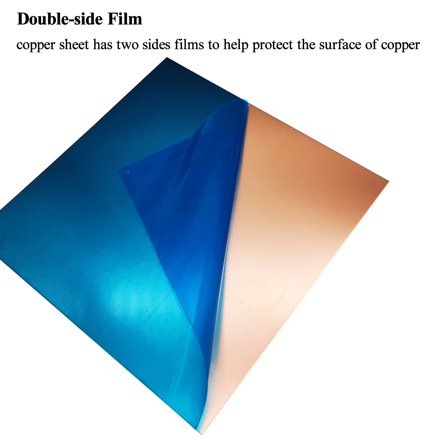Premium Pure Copper Sheets - 2 Pack, 6x6 Inch, 24 Gauge (0.02