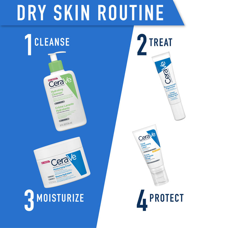CeraVe Moisturizing Cream for Face and Body | Daily Hydrating Moisturizer with Hyaluronic Acid & Ceramides | Dry Skin Care | Suitable for Sensitive Skin | Use for Night Routine or After Shower