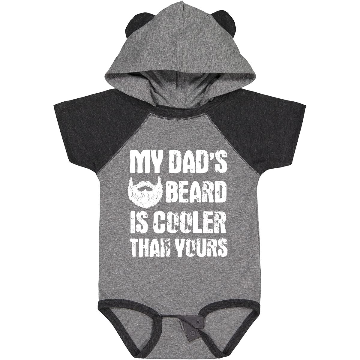 Inktastic My Dad's Beard Is Cooler Than Yours White Baby Bodysuit - Cute Funny Infant Onesie for Newborns, Baby Showers & Father's Day Gifts