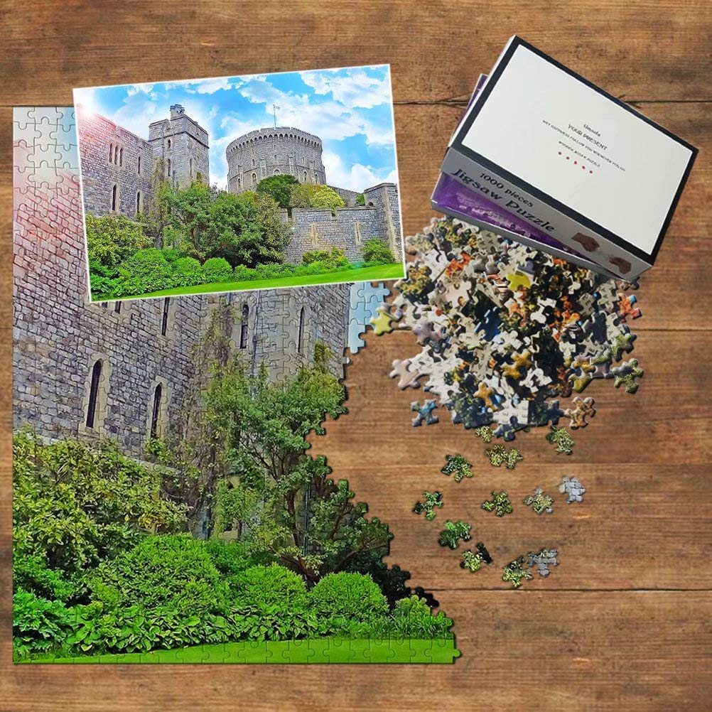 1000 Piece Windsor Castle Jigsaw Puzzle - Premium Wooden UK Travel Souvenir for Adults & Teens | Perfect for Family Game Night, Stress Relief & Home Decor