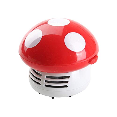 6-Color Mini Mushroom Vacuum Cleaner - Portable Desk & Car Dust Sweeper for Home, Office, Computer | Compact Handheld Cleaning Tool for Small Spaces & Tight Corners