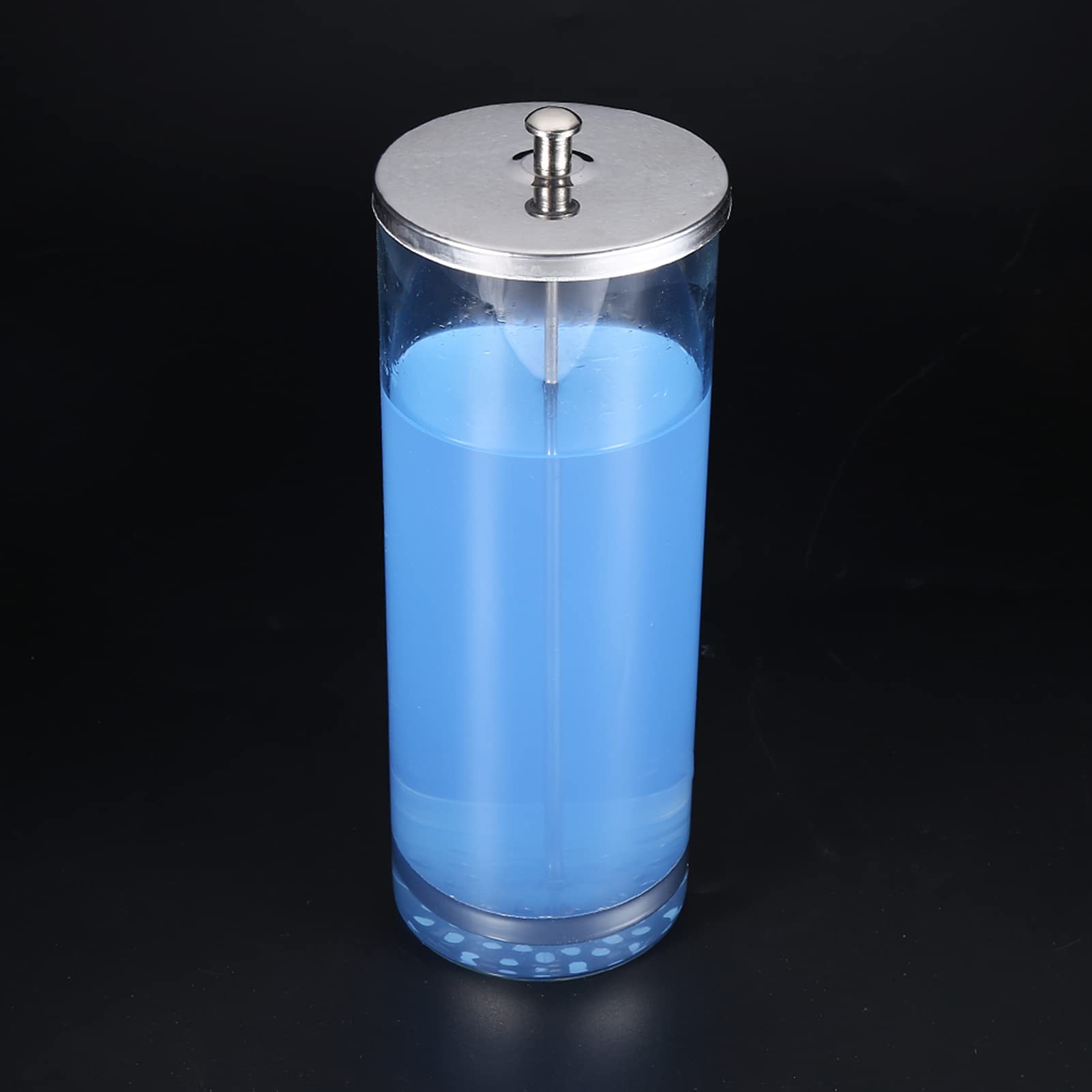Barbicide Solution Glass Disinfecting Jar - Professional Manicure Sterilization Container with 2 Types of Lids for Salon & Spa Use - Perfect for Nail Tools Disinfection & Beauty Equipment Sanitization