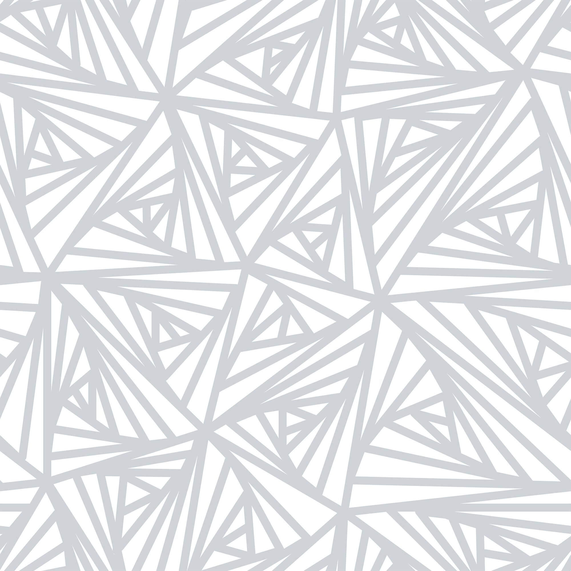 Grey Geometric Peel and Stick Removable Wallpaper - Self-Adhesive Decorative Wall Covering for Bedroom, Living Room & Office Decor