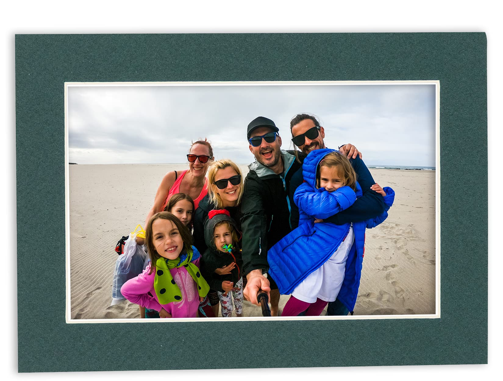 20x40 Acid-Free Forest Green Bevel Cut Mat Board for 12x36 Photos - 4-Ply Archival Quality with Backing Board & Self-Seal Crystal Clear Photo Mat Bag - Perfect for Framing, Picture Displays, Art Conservation and Home Decor
