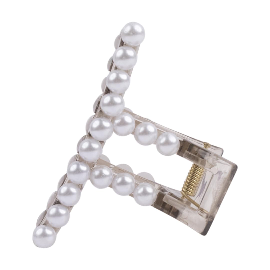 Large Pearl Hair Claw Clips for Thick Hair - Non-Slip Hair Styling Barrettes for Women & Girls (2-Pack) - Perfect for Weddings, Parties & Everyday Elegance