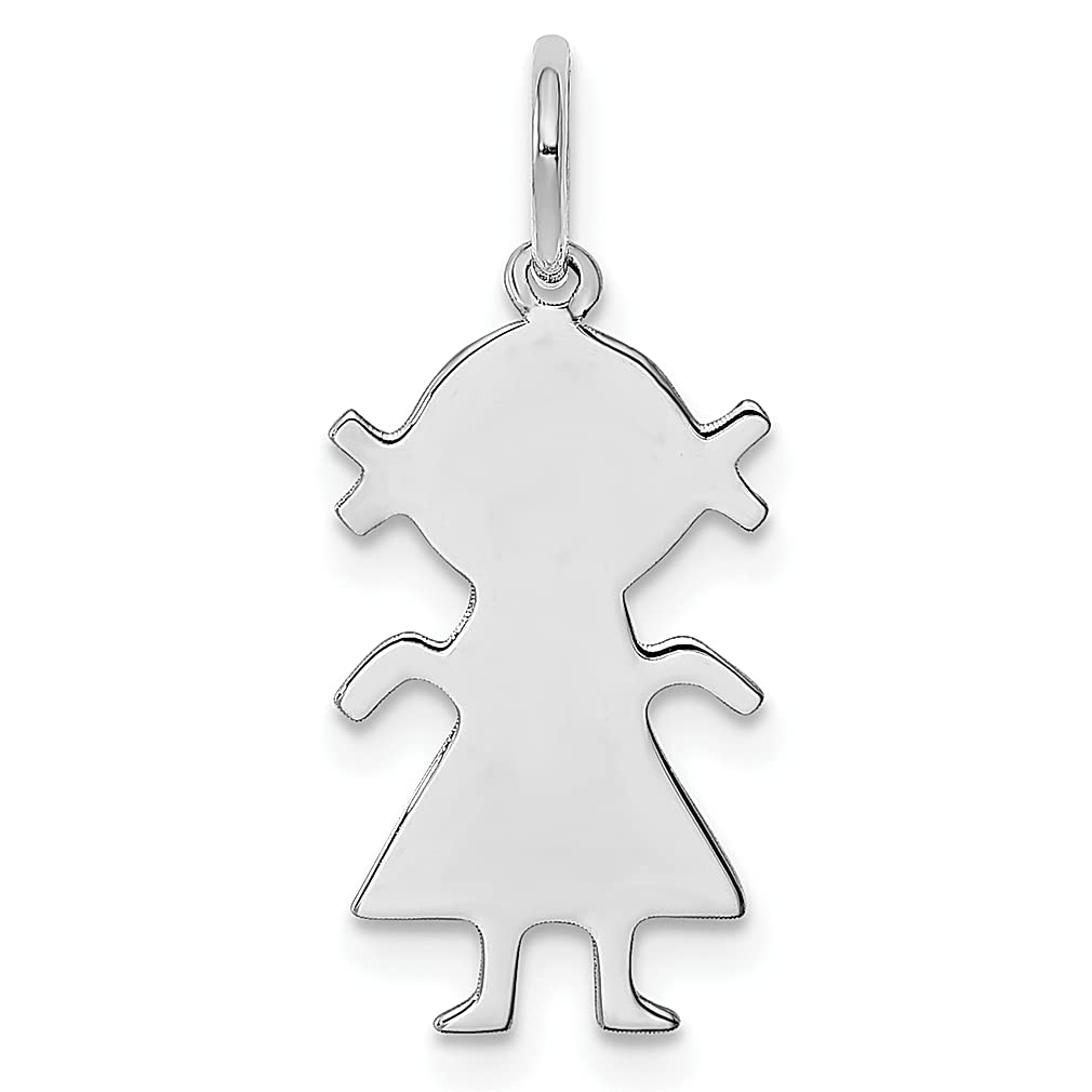 925 Sterling Silver Rhodium Plated Engraveable Disc Charm Necklace for Women - Personalized Front & Back Pendant, Baby Name Jewelry, Fine Gift for Her - Perfect for Birthdays, Anniversaries & Mother's Day Gifts
