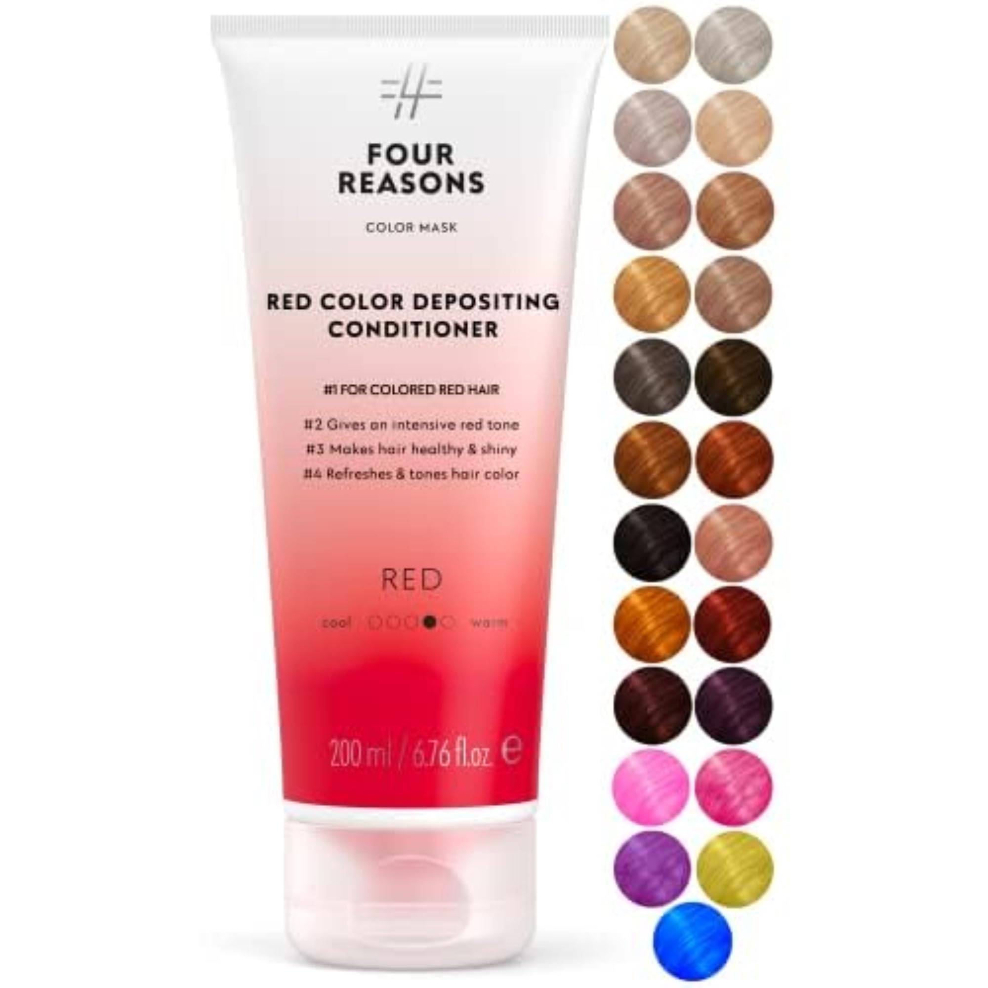 KC Professional Color Mask Red - Red Color Depositing Conditioner & Reconstructive Treatment for Color-Treated Hair, 6.76 oz | Vibrant Color Refresh & Damage Repair for Red Hair | Perfect for Salon Use & At-Home Hair Care