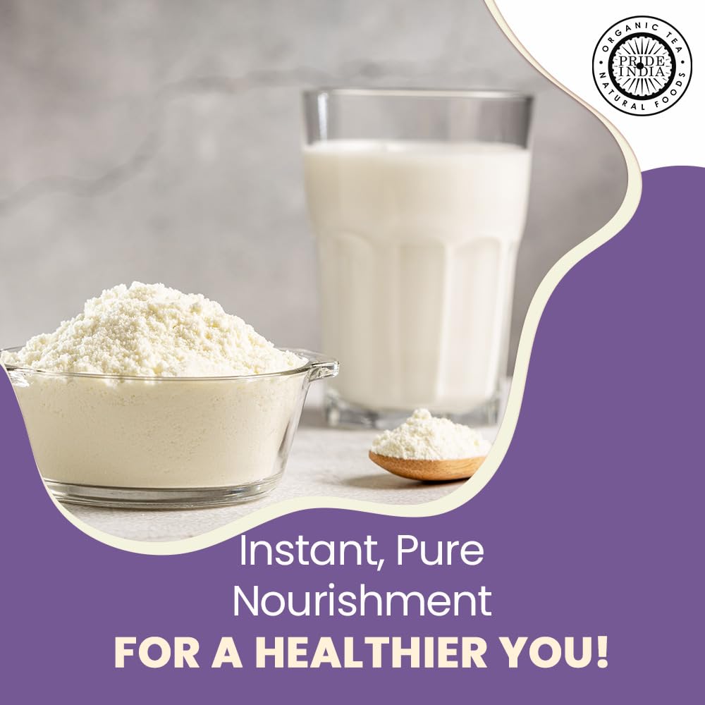 Pride of India Instant Fortified Nonfat Dry Milk Powder - Enriched with Vitamin D, Protein & Calcium - 1.25 lbs (20 oz) - Perfect for Baking, Cooking, and Healthy Beverages