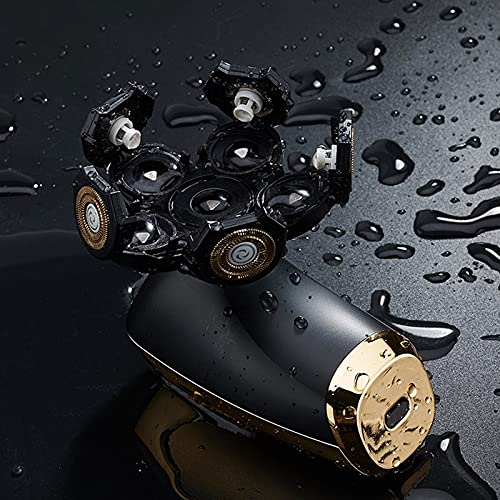 6-in-1 Waterproof Electric Razor for Men with LCD Display - Powerful Beard Trimmer & Body Shaver for Bald Head & Facial Hair | Perfect for Travel, Gym & Daily Grooming