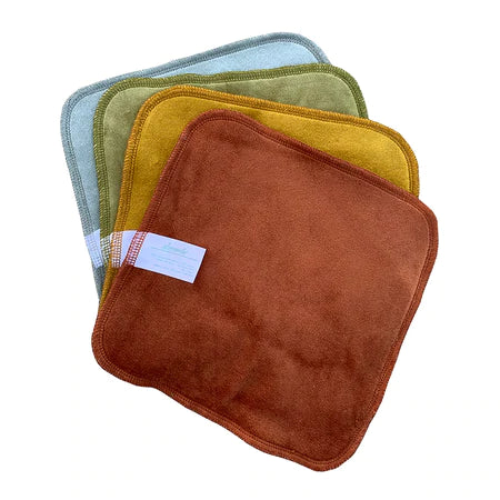 Organic Bamboo Velour Baby Wipes Set - Soft & Absorbent for Newborns & Toddlers - Gentle on Sensitive Skin - Perfect for Diaper Changes, Feeding & Bath Time