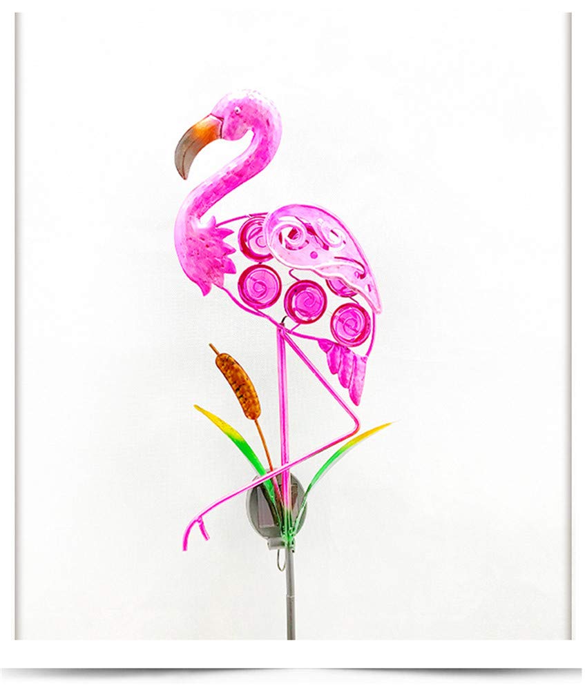 2 Pack Flamingo Solar Pathway Lights - Waterproof Outdoor Garden Stake Lights with Warm White LED for Lawn, Patio, Courtyard - Perfect for Landscape Lighting, Walkway Decoration, and Backyard Ambience
