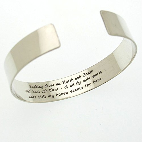 Personalized Sterling Silver Cuff Bracelet for Men - Custom Engraved Gift for Boyfriend's Birthday, Anniversary & Special Occasions | Unique DIY Quote Bracelet for Him | Perfect for Date Nights, Weddings & Everyday Wear