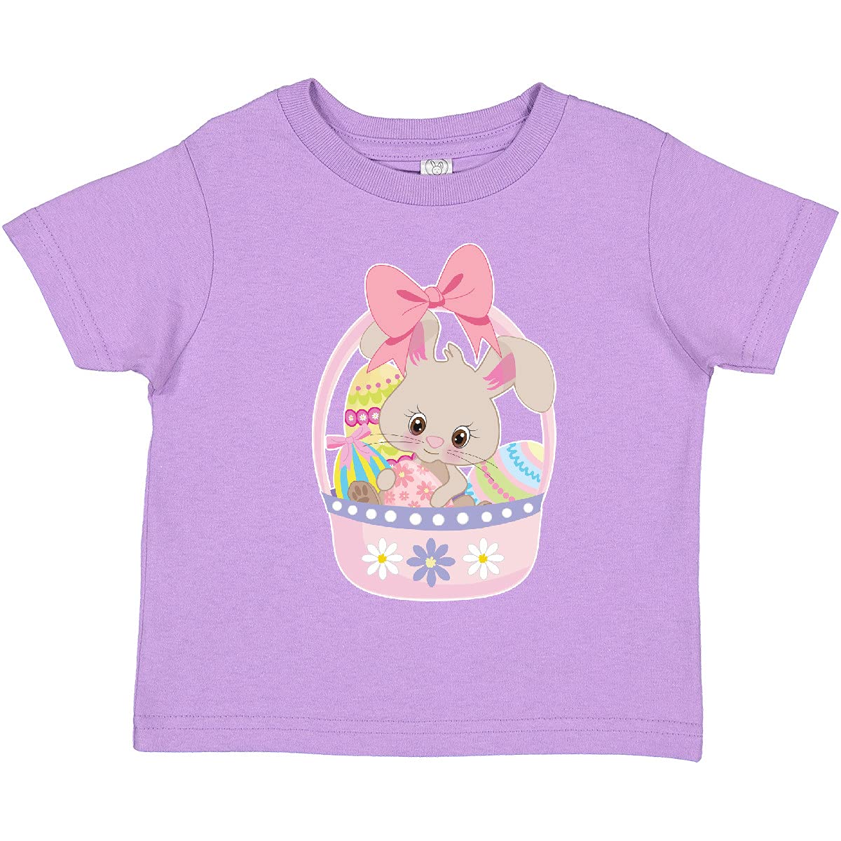 Easter Bunny in Basket with Eggs Toddler T-Shirt - Cute Easter Outfit for Kids - Perfect for Easter Egg Hunts & Spring Celebrations