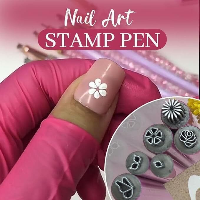 Professional Nail Art Pattern Design Metal Tool Kit - Stamping Plates, Scraper & Stamper for DIY Nail Art Designs - Perfect for Salon, Home Manicure & Nail Art Enthusiasts