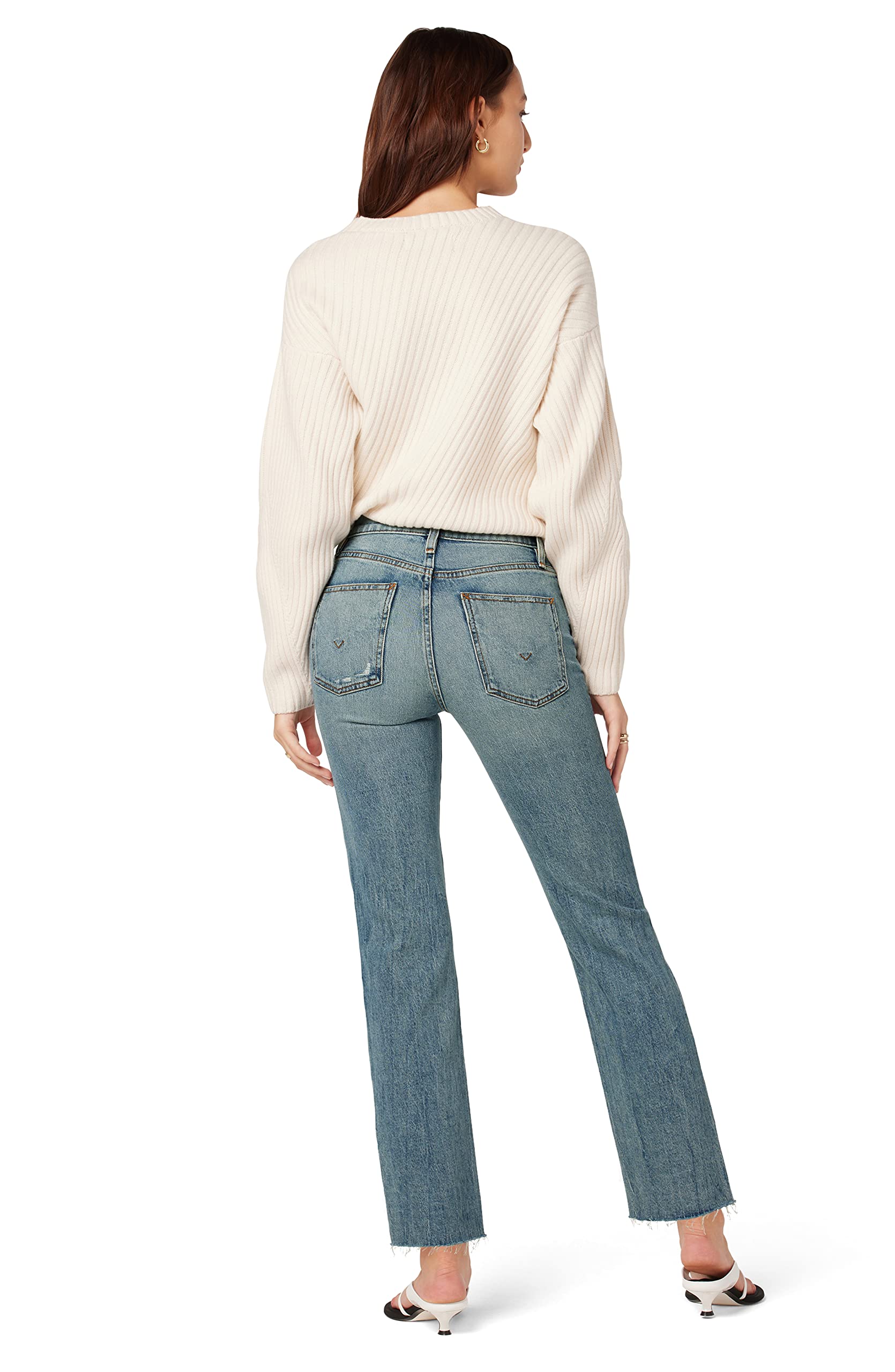 HUDSON Women's Remi High-Rise Straight Leg Ankle Jeans - Slimming Denim Pants for Casual Wear & Everyday Outfits