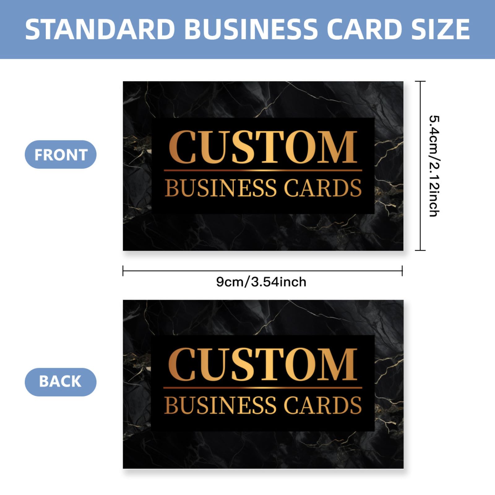 Custom Business Cards - Personalized & Printable Double-Sided Design | 100/200/500/1000 Pcs | Perfect for Networking, Branding & Professional Marketing