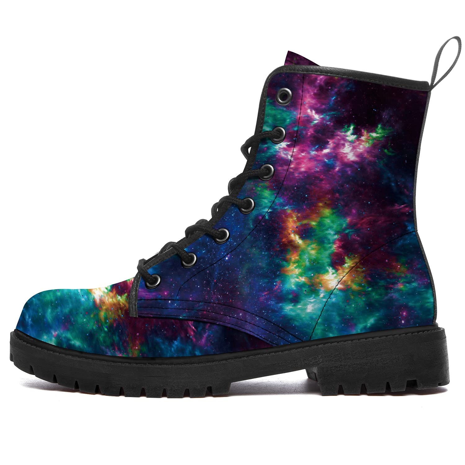 **Galaxy Boots for Women & Men - Waterproof Combat Boots with Anti-Slip Sole, Lace-Up Ankle Boots - Perfect for Hiking, Work & Outdoor Adventures**