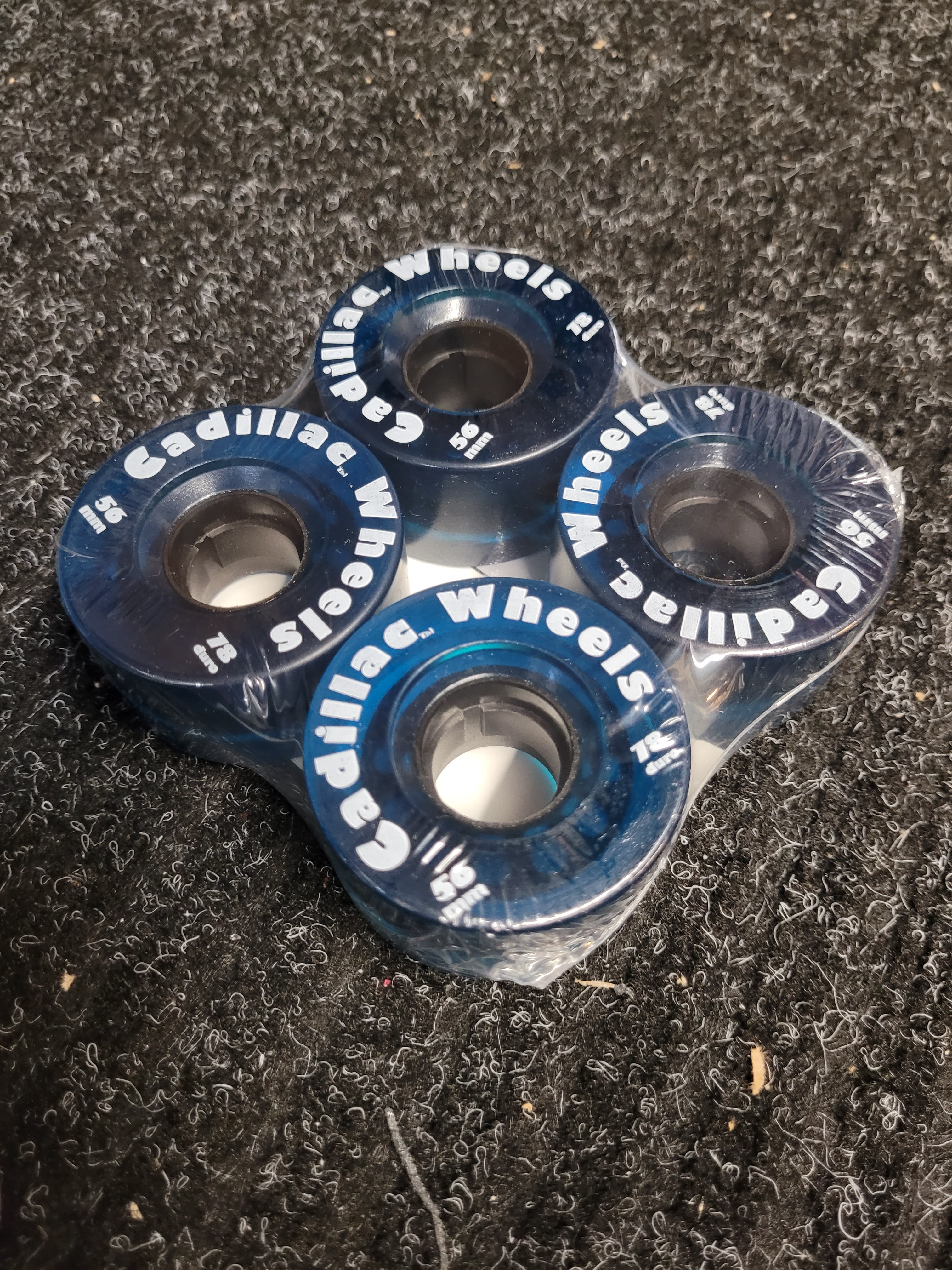 Cadillac Surf Skate Skateboard Wheels 56mm 78a Blue - High Performance Wheels for Smooth Cruising & Carving on Streets & Parks