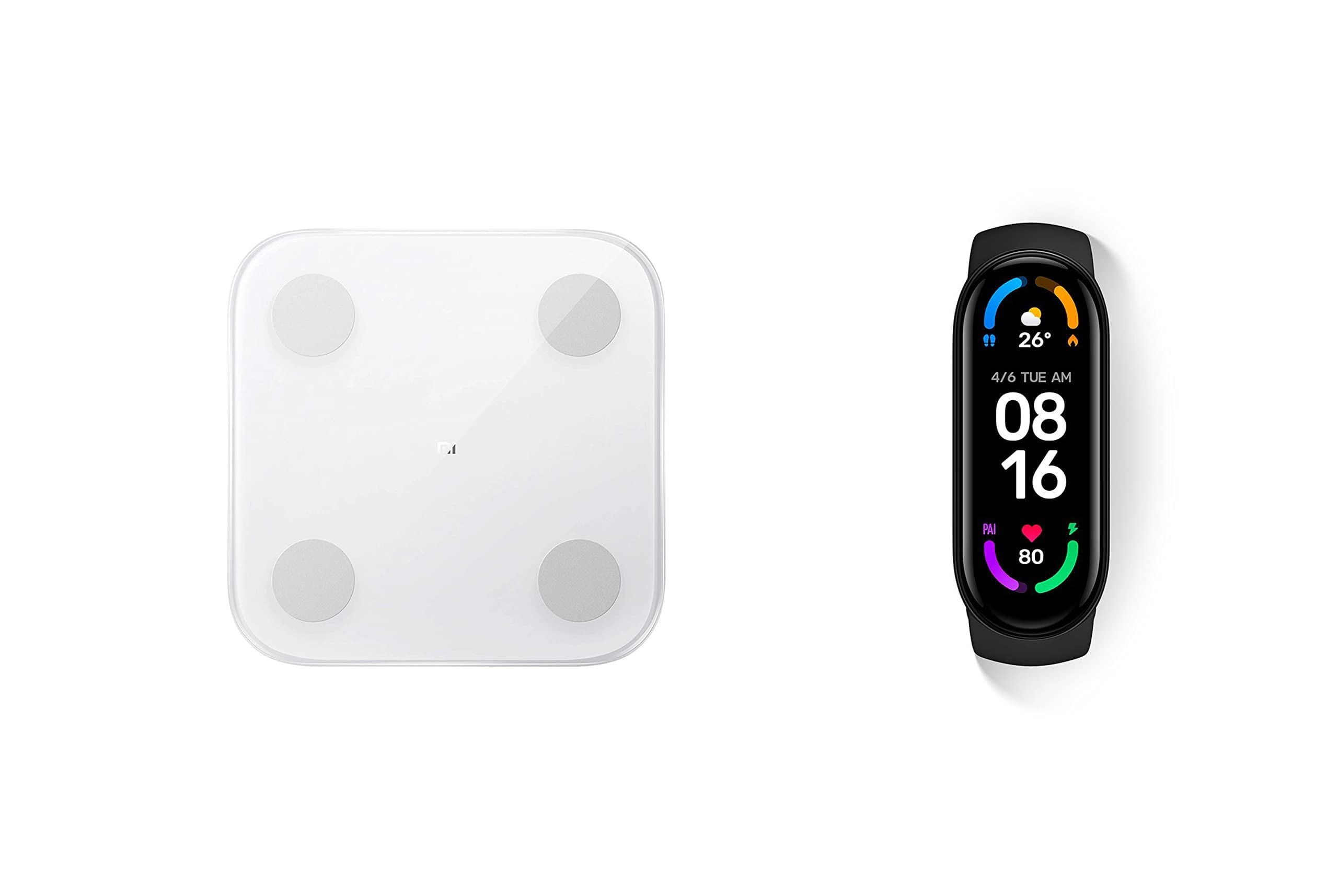 Xiaomi Mi Smart Band 6 Fitness Tracker & Body Composition Scale - Monitor Heart Rate, Sleep & Weight for Home Gym & Health Tracking
