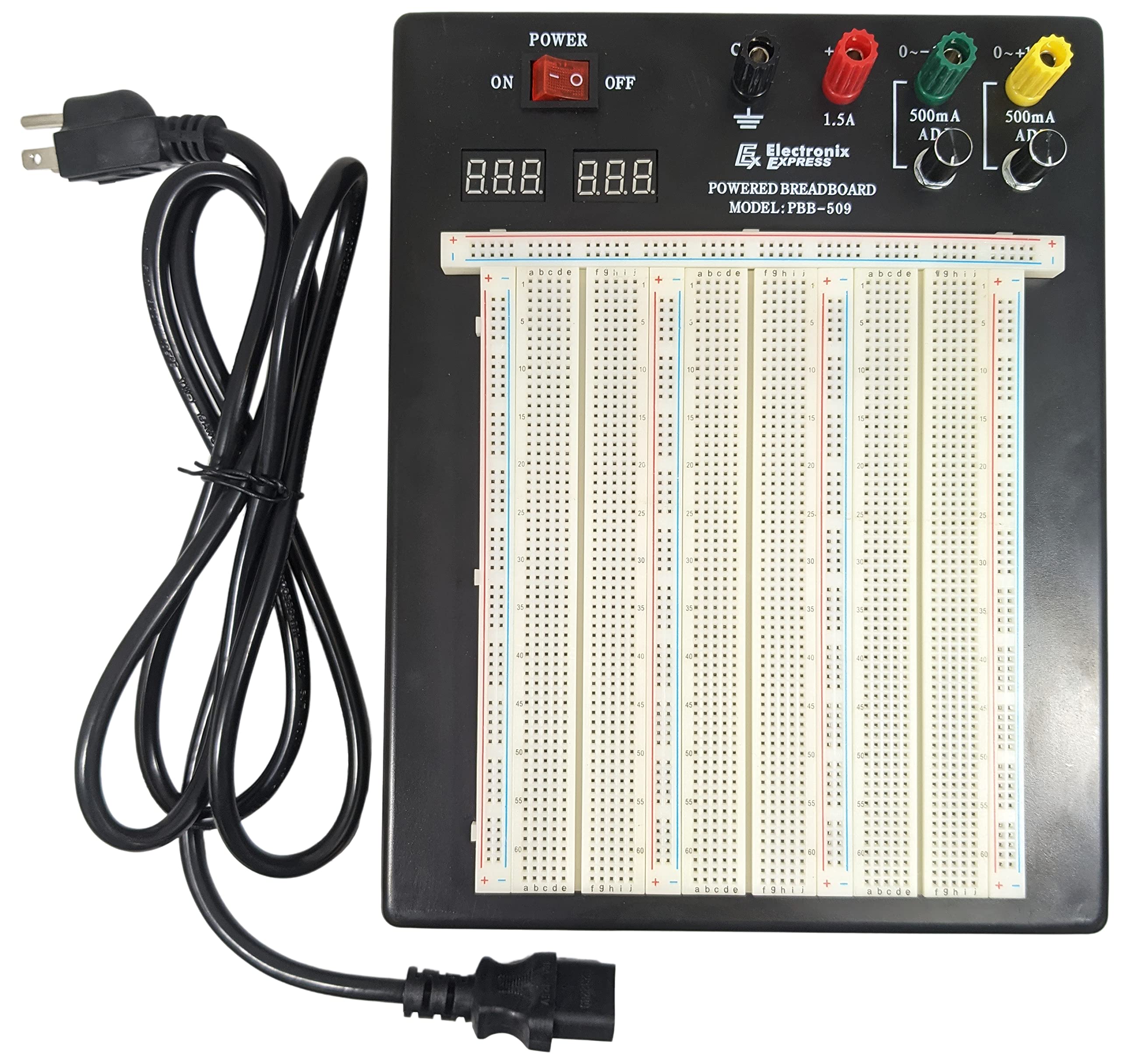 2390 Tie Points Solderless Breadboard Kit with 3 Regulated Power Supplies & 2 LED Voltmeters - Perfect for Electronics Prototyping, Arduino Projects, and STEM Education