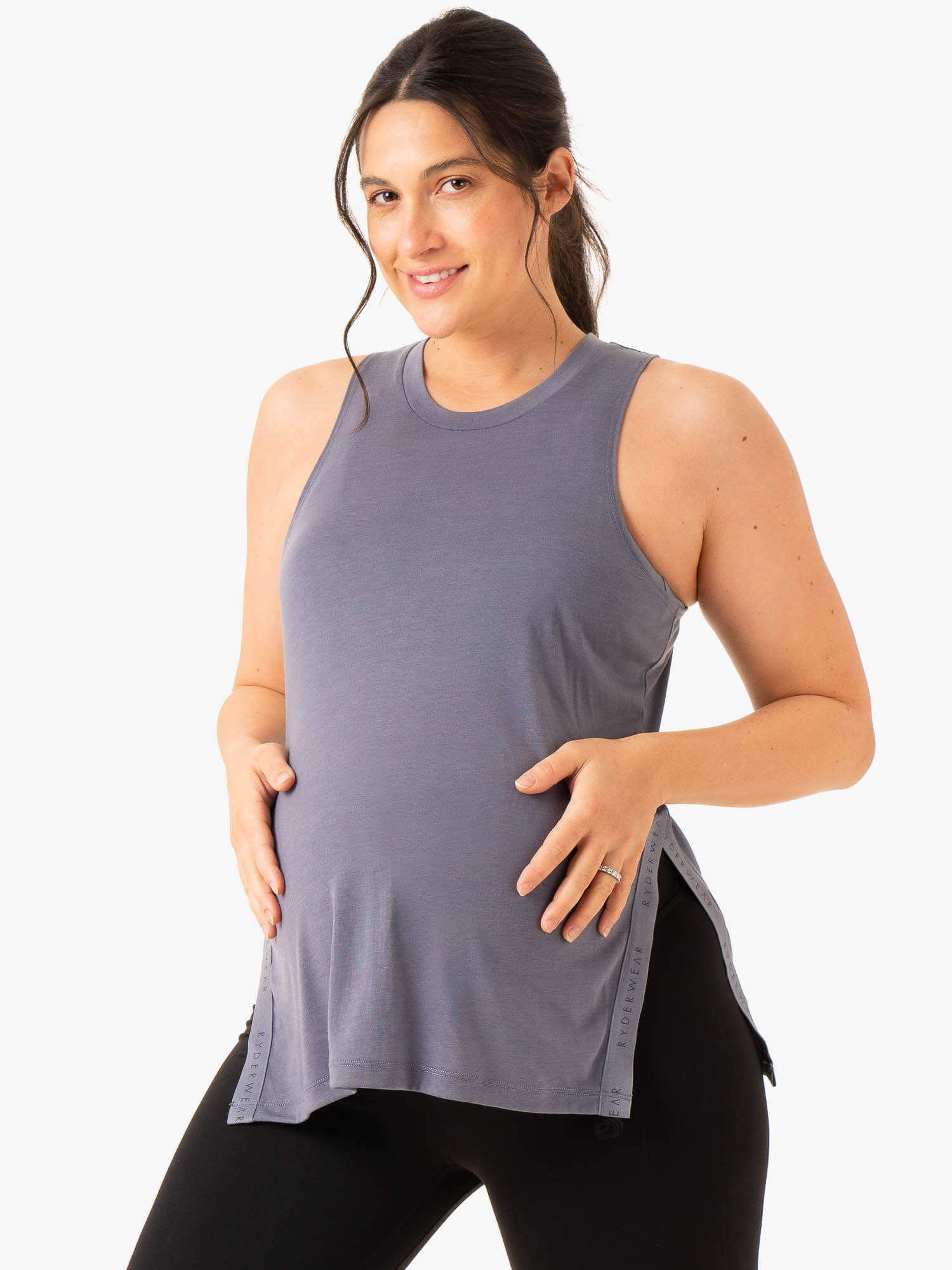 Active Bump Tank Top - Breathable Workout Shirt for Women | Steel Blue Fitness Apparel | Perfect for Gym, Running & Yoga