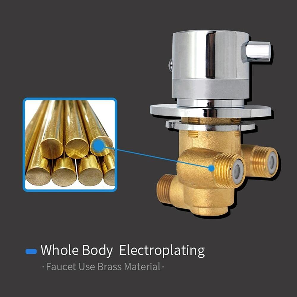 AFUDER Thermostatic Shower Valve - Brass Wall Mounted Shower Mixer Tap with 1-Way Output for Hot & Cold Water - Perfect for Bathroom Renovation & Spa-Like Shower Experience