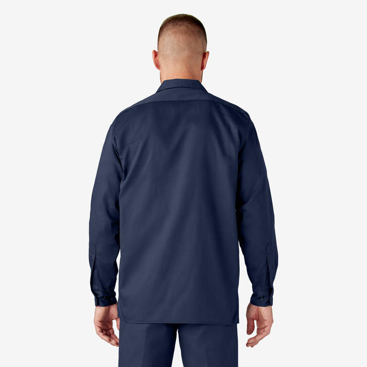Dickies Men's Durable Long Sleeve Work Shirt - Heavy Duty Cotton Twill, Relaxed Fit for Construction, Farming & Outdoor Workwear